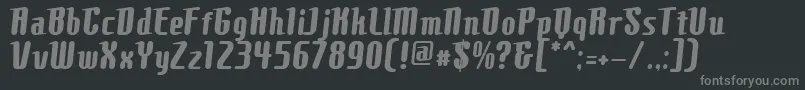 Czcionka ComonsBold – szare czcionki na czarnym tle