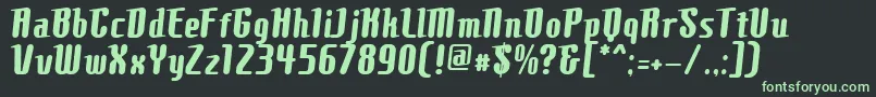 ComonsBold Font – Green Fonts on Black Background