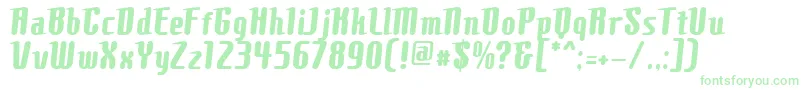 ComonsBold-Schriftart – Grüne Schriften auf weißem Hintergrund