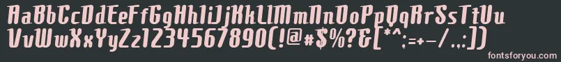 ComonsBold Font – Pink Fonts on Black Background