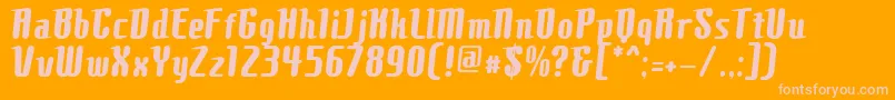 ComonsBold Font – Pink Fonts on Orange Background