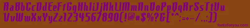 ComonsBold Font – Purple Fonts on Brown Background