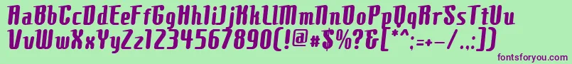 Шрифт ComonsBold – фиолетовые шрифты на зелёном фоне
