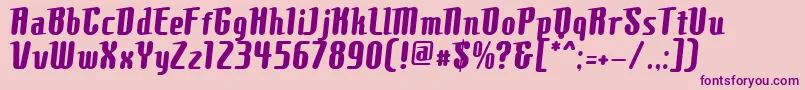 フォントComonsBold – ピンクの背景に紫のフォント