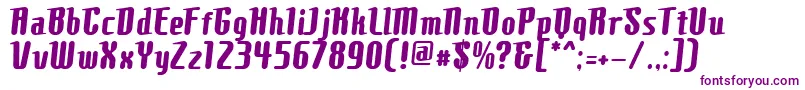 ComonsBold-Schriftart – Violette Schriften auf weißem Hintergrund