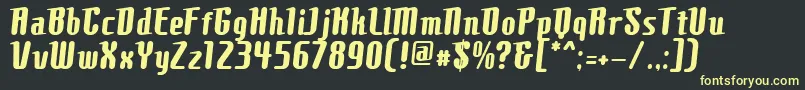 ComonsBold Font – Yellow Fonts on Black Background