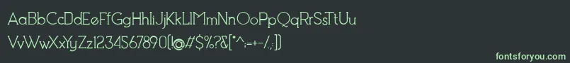 Шрифт DebockPersonalUse – зелёные шрифты на чёрном фоне