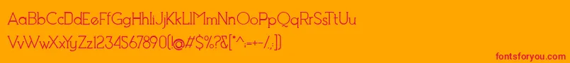 DebockPersonalUse Font – Red Fonts on Orange Background