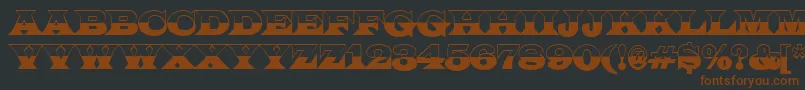 Шрифт LatinotitulbwRegular – коричневые шрифты на чёрном фоне