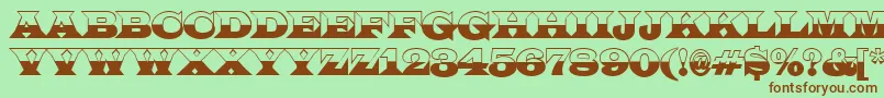 LatinotitulbwRegular Font – Brown Fonts on Green Background