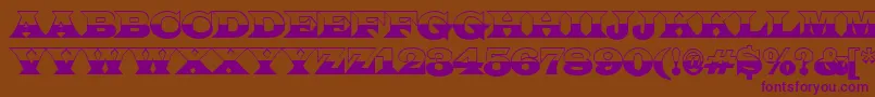 LatinotitulbwRegular Font – Purple Fonts on Brown Background