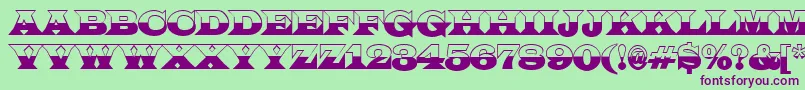 LatinotitulbwRegular Font – Purple Fonts on Green Background