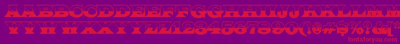 LatinotitulbwRegular Font – Red Fonts on Purple Background