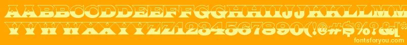 LatinotitulbwRegular Font – Yellow Fonts on Orange Background