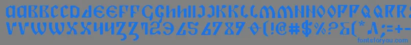 PiperPie-Schriftart – Blaue Schriften auf grauem Hintergrund