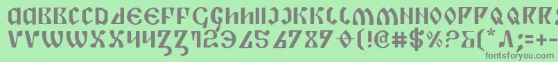 PiperPie Font – Gray Fonts on Green Background