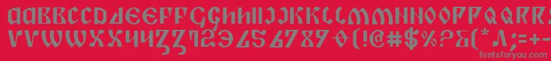 PiperPie-Schriftart – Graue Schriften auf rotem Hintergrund