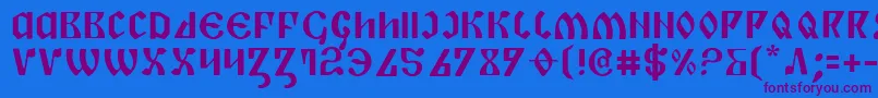 PiperPie Font – Purple Fonts on Blue Background