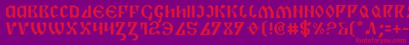 PiperPie Font – Red Fonts on Purple Background