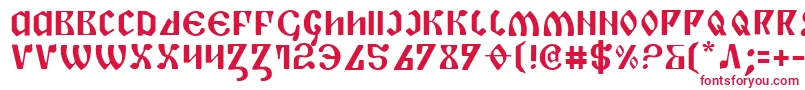 PiperPie Font – Red Fonts on White Background