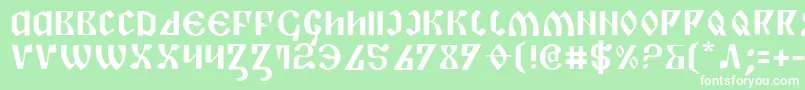 PiperPie Font – White Fonts on Green Background