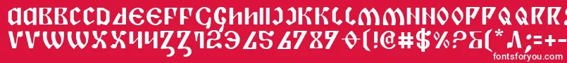 PiperPie Font – White Fonts on Red Background