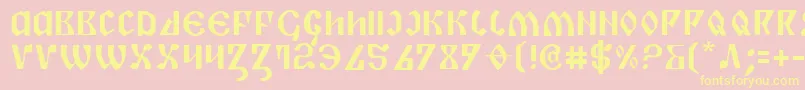 PiperPie Font – Yellow Fonts on Pink Background