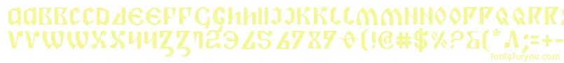 フォントPiperPie – 白い背景に黄色の文字