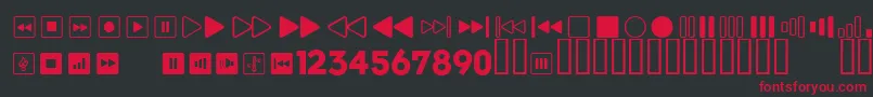 フォントLlRecor – 黒い背景に赤い文字
