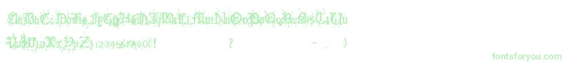 OldEnglishHearts-Schriftart – Grüne Schriften