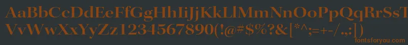 KeplerstdSemiboldextdisp-fontti – ruskeat fontit mustalla taustalla