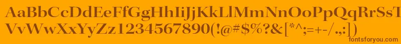 Шрифт KeplerstdSemiboldextdisp – коричневые шрифты на оранжевом фоне