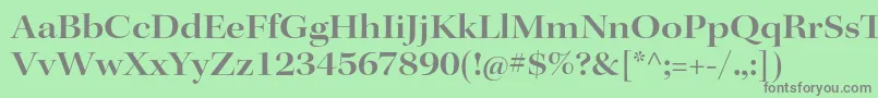 フォントKeplerstdSemiboldextdisp – 緑の背景に灰色の文字