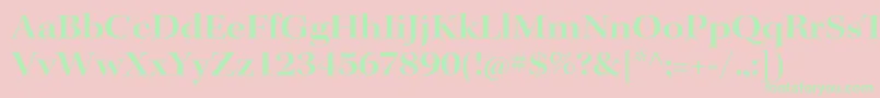 KeplerstdSemiboldextdisp Font – Green Fonts on Pink Background