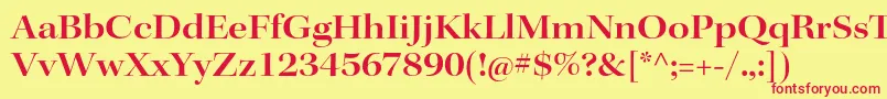 KeplerstdSemiboldextdisp Font – Red Fonts on Yellow Background