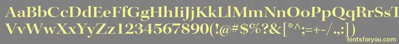 KeplerstdSemiboldextdisp Font – Yellow Fonts on Gray Background