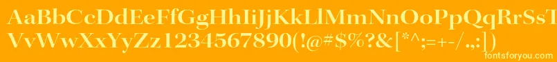 KeplerstdSemiboldextdisp-Schriftart – Gelbe Schriften auf orangefarbenem Hintergrund