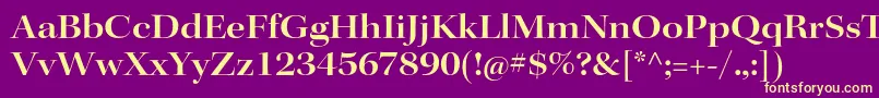 KeplerstdSemiboldextdisp Font – Yellow Fonts on Purple Background