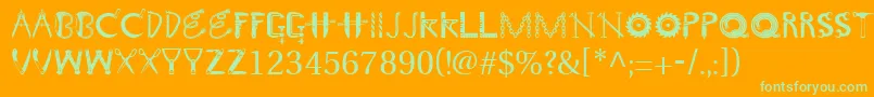 GeTooltime Font – Green Fonts on Orange Background