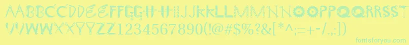 GeTooltime Font – Green Fonts on Yellow Background