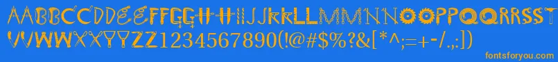 GeTooltime Font – Orange Fonts on Blue Background