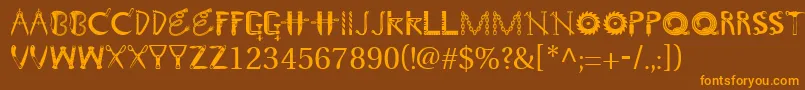 GeTooltime Font – Orange Fonts on Brown Background