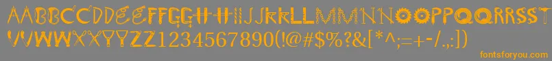 GeTooltime Font – Orange Fonts on Gray Background
