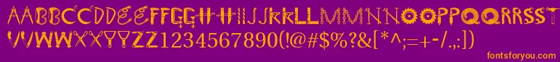 GeTooltime Font – Orange Fonts on Purple Background
