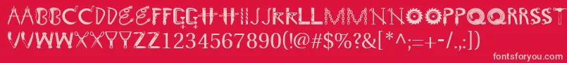fuente GeTooltime – Fuentes Rosadas Sobre Fondo Rojo