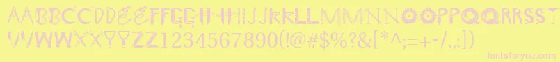 GeTooltime Font – Pink Fonts on Yellow Background