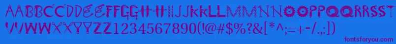 GeTooltime Font – Purple Fonts on Blue Background