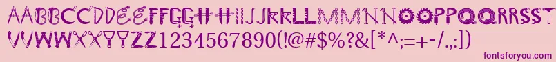 GeTooltime Font – Purple Fonts on Pink Background