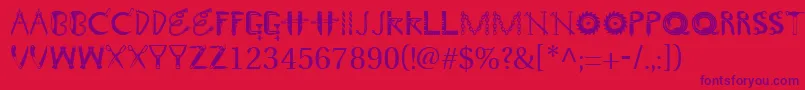 GeTooltime-Schriftart – Violette Schriften auf rotem Hintergrund