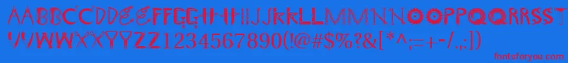 GeTooltime Font – Red Fonts on Blue Background